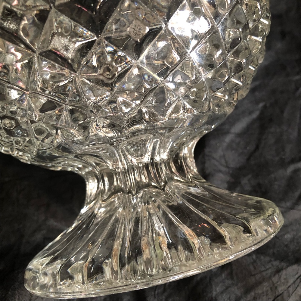 Vintage Anchor Hocking 8” Wexford Footed Centerpiece Accent Bowl - Picture 6 of 16